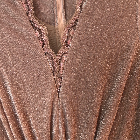 - Talbot Runhof Ruched Lurex Gown